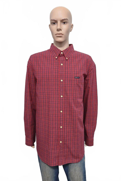 Vintage Chaps Checked Long Sleeve Shirt Red Navy Men's Size XXXL Oversized