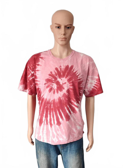 Vintage Go Red USA Tie Dye Graphic T-Shirt Red Pink Retro Y2K Men's Size XL