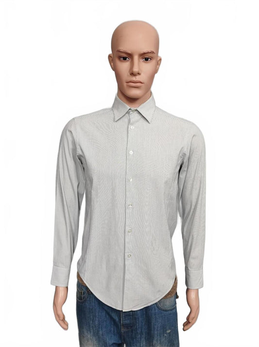 Vintage Calvin Klein Plain Long Sleeve Shirt Grey Men's Size Small S