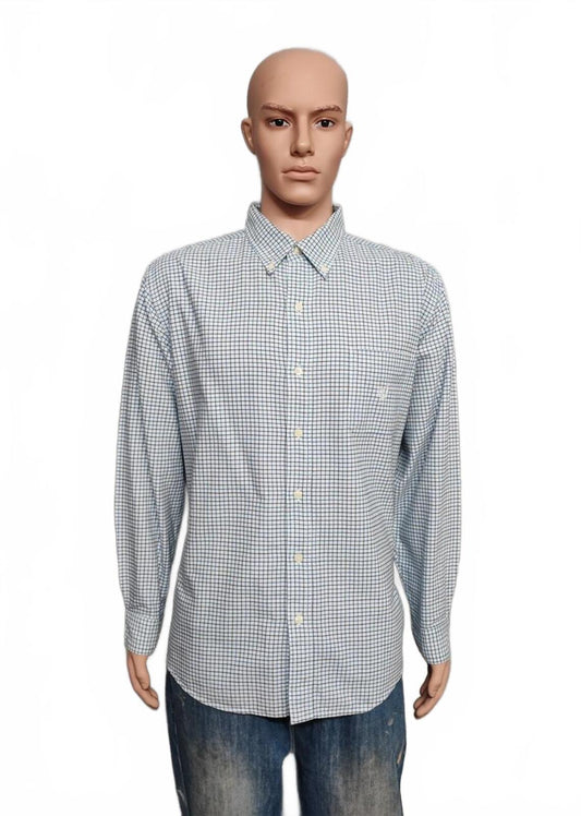 Vintage Chaps Checked Long Sleeve Casual Preppy Plaid Shirt Men's Size XXL