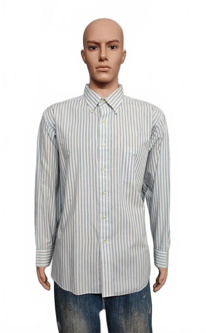 Vintage Chaps Striped Long Sleeve Shirt Sky Blue White Men's Size XXL